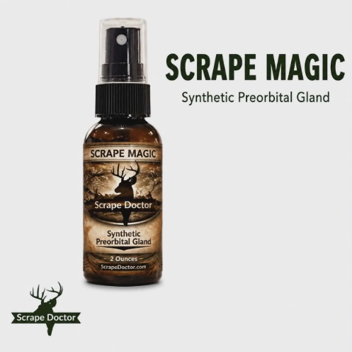 Scrape Doctor Scrape Magic synthetic preorbital gland deer attractant spray bottle