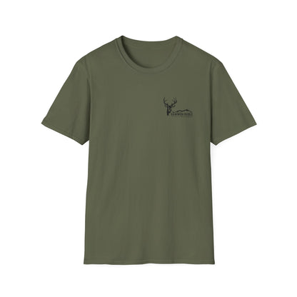 Dammon Ridge Outdoors Drone Recovery t-shirt in military green with deer logo