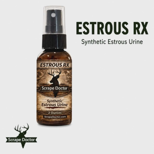 Scrape Doctor Estrous RX synthetic estrous urine deer attractant spray bottle